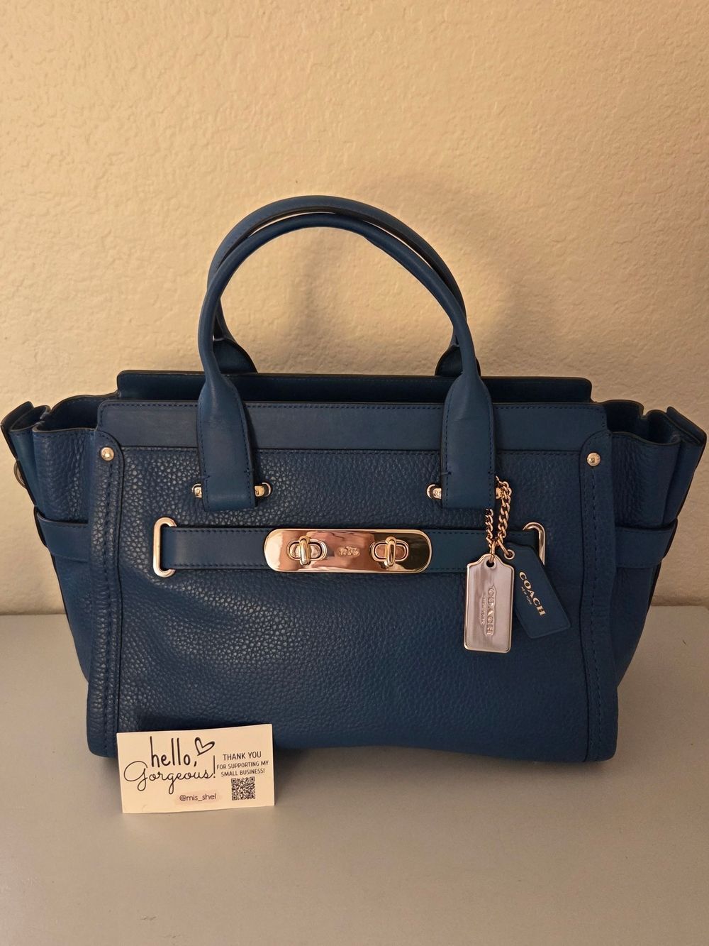 Coach Swagger Carryall In Denim
